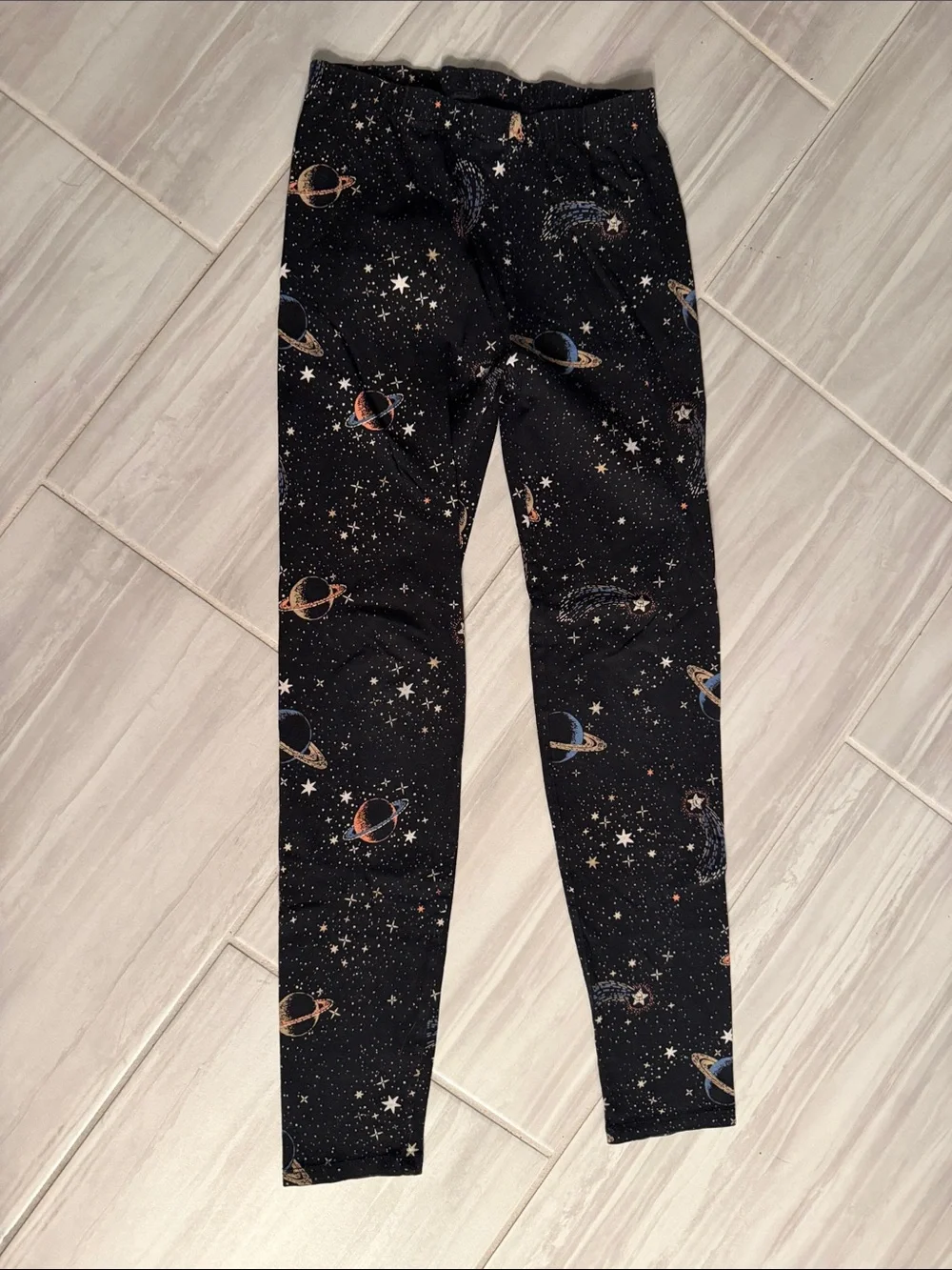 GAP Black Space Planet Print Leggings